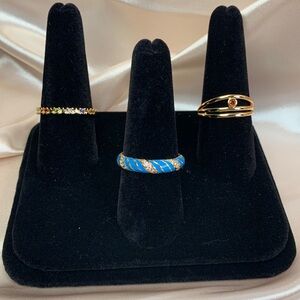 3 PC Set - NEW Pretty Bird Real Rose Gold Plated Rings Size 9